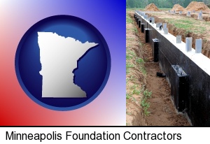 Minneapolis, Minnesota - a concrete foundation
