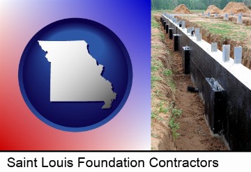 a concrete foundation in Saint Louis, MO