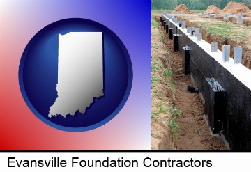 a concrete foundation in Evansville, IN