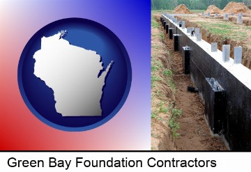 a concrete foundation in Green Bay, WI